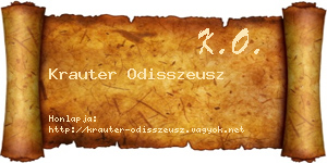 Krauter Odisszeusz névjegykártya